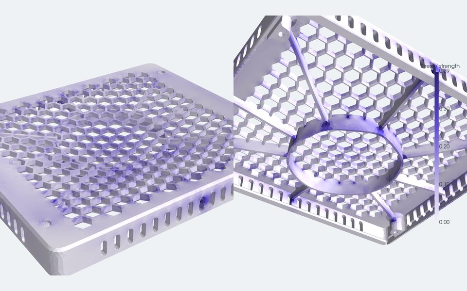 FEA of an enclosure lid